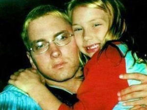Eminem with his daughter Hailie seems happy
